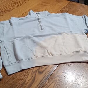 LACAUSA WOMENS  Sweatshirt XS NEW Workout Exercise Tie Dye ORGANIC COTTON